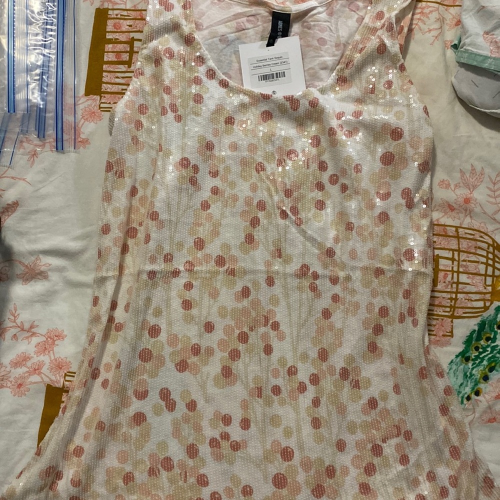 Agnes & Dora Sequin Tank - Size L